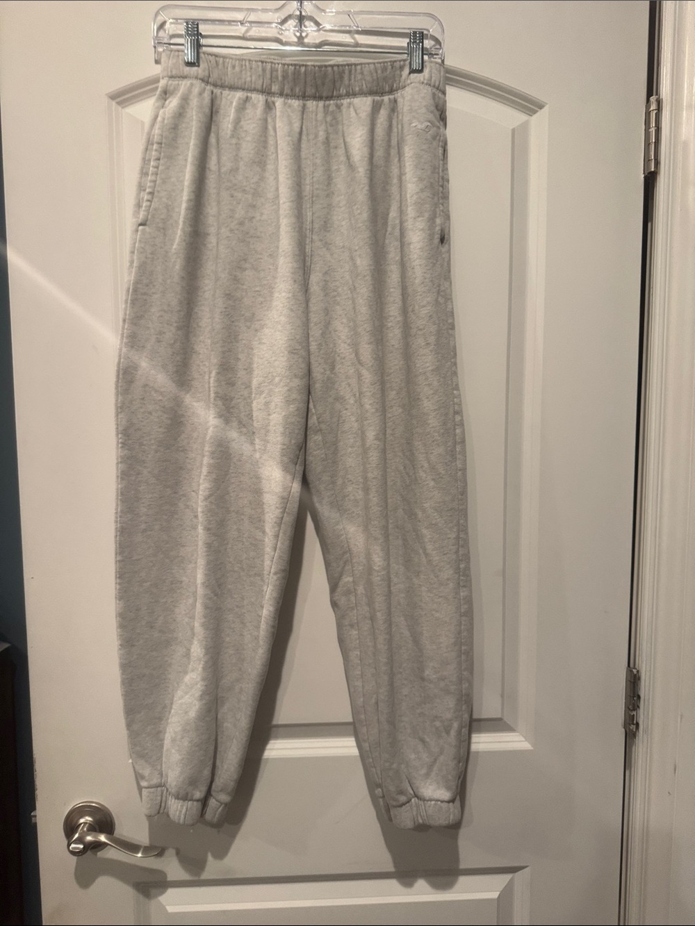 Hollister heather Gray womens M Cozy Sweatpants jogger adjustable rise